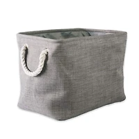 Small Gray Polyester Variegated Rectangle Bin