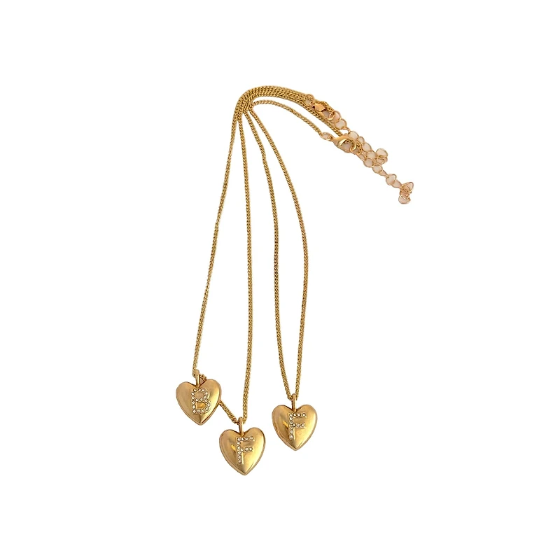 Blue Moon Studio™ Gold Mirror-Plated Heart Alphabet Charm Set