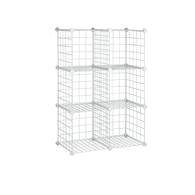 Honey Can Do White 6-Pack Modular Mesh Storage Cube