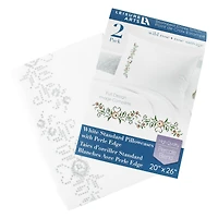 Leisure Arts® Wild Rose Pillowcase Stamped Cross Stitch Kit