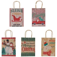 Pack of 15 Assorted Medium Christmas Gift Bags with Handle