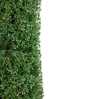 4ft. Pre-Lit Artificial Boxwood Cone Topiary Tree with Pot, Clear Lights