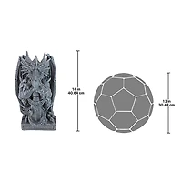 Design Toscano The Arthurian Dragon Statues: Sword & Shield Set