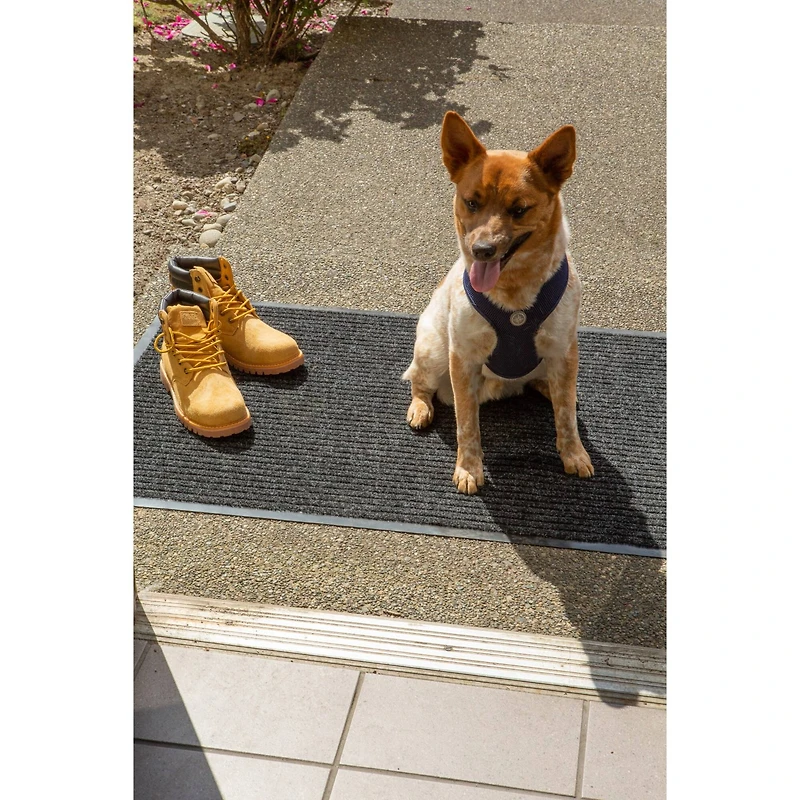 J&M Gray Ribbed Walk Off Utility Runner