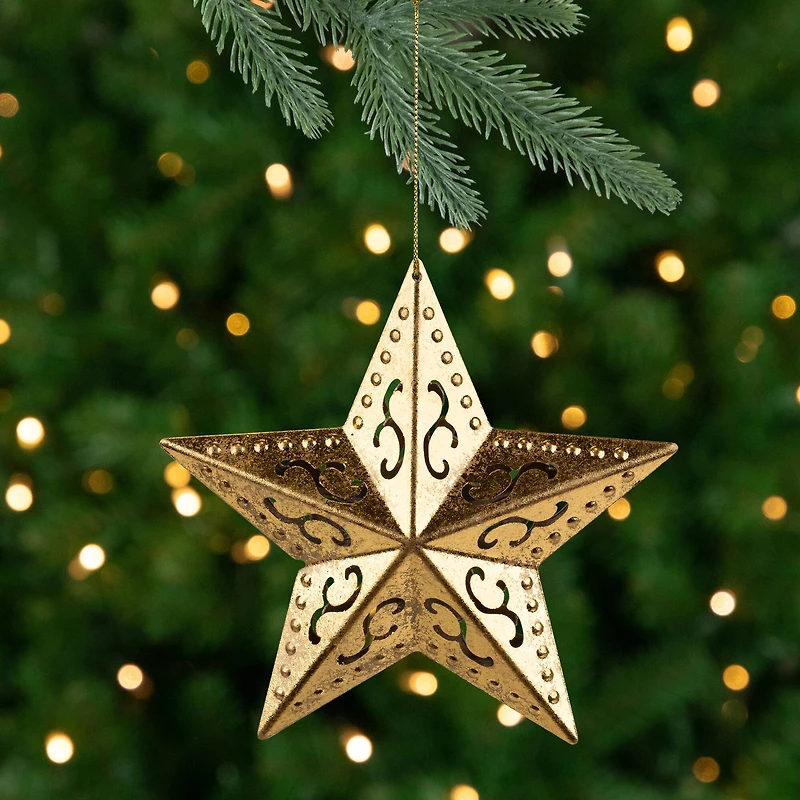 5.75" Gold Filigree Star Ornament