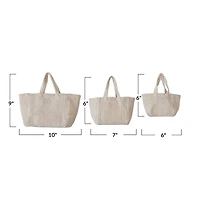 Hello Honey® Natural Cotton Terry Tote Bag Set with Handles