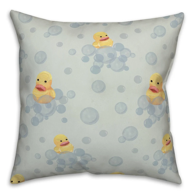 Rubber Duckies Throw Pillow