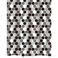 Bath Bliss Honey Comb Design Shower Curtain