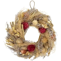 11" Pampas Grass & Dried Floral Spring Wreath