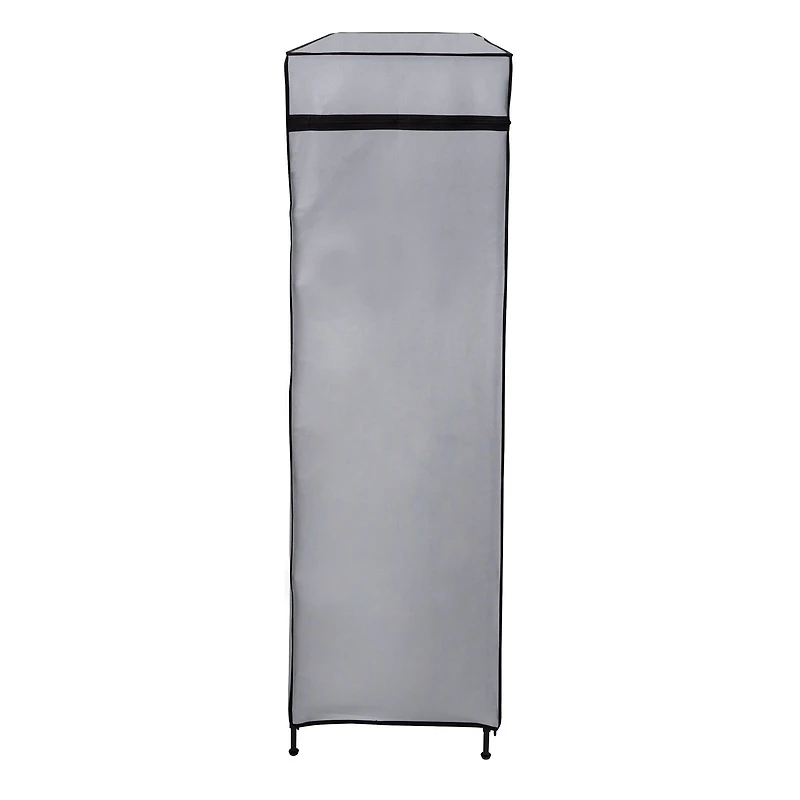 Honey Can Do 60" Gray Wide Double Door Portable Wardrobe Closet