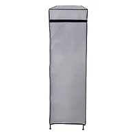 Honey Can Do 60" Gray Wide Double Door Portable Wardrobe Closet