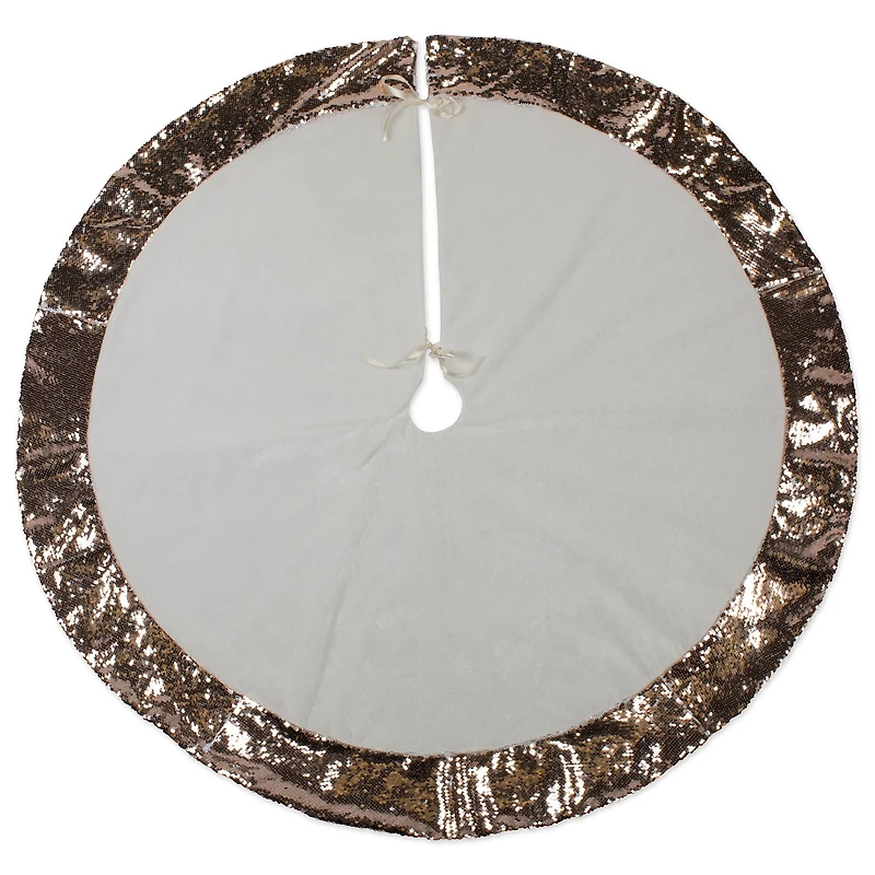 DII® Cream Sequin Velvet Holiday Tree Skirt