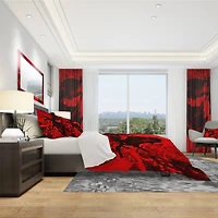 Designart 'Speak Out Red Lips' Modern & Contemporary Bedding Set