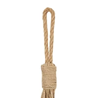 Brown Jute Rope Fish Layered Hanging Home Wall Décor with Cream Shell and Starfish Accents