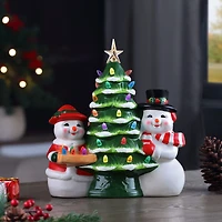 Mr. Christmas 12" Deck The Halls Mr & Mrs Snowman