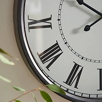 White Traditional Metal Wall Clock