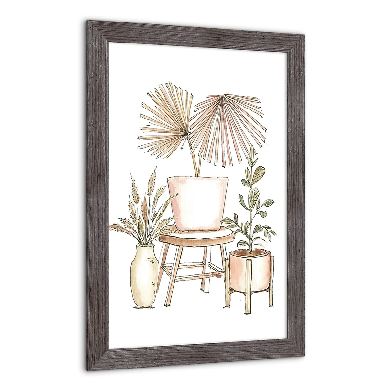 Boho Plant Still Western Framed Print