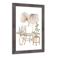 Boho Plant Still Western Framed Print