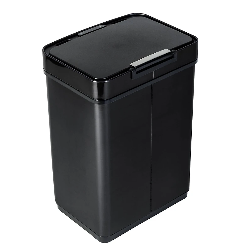 Honey Can Do 50L Black Stainless Steel Trash Can w/ Motion Sensor