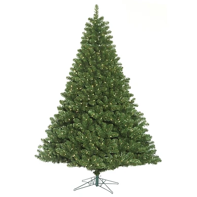 9ft. Pre-Lit Oregon Fir Artificial Christmas Tree, Warm White LED Lights