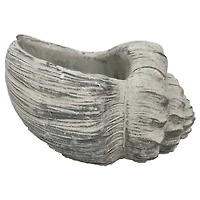 Santa's Workshop 10'' Cement Conch Planter Accent