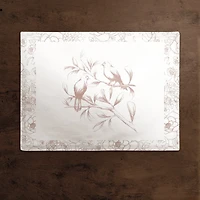 Floral Bird Perch Cotton Twill Placemat