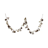 Hello Honey® 6ft. Natural & Antique Brass Handmade Bells, Beads & Tassels Garland