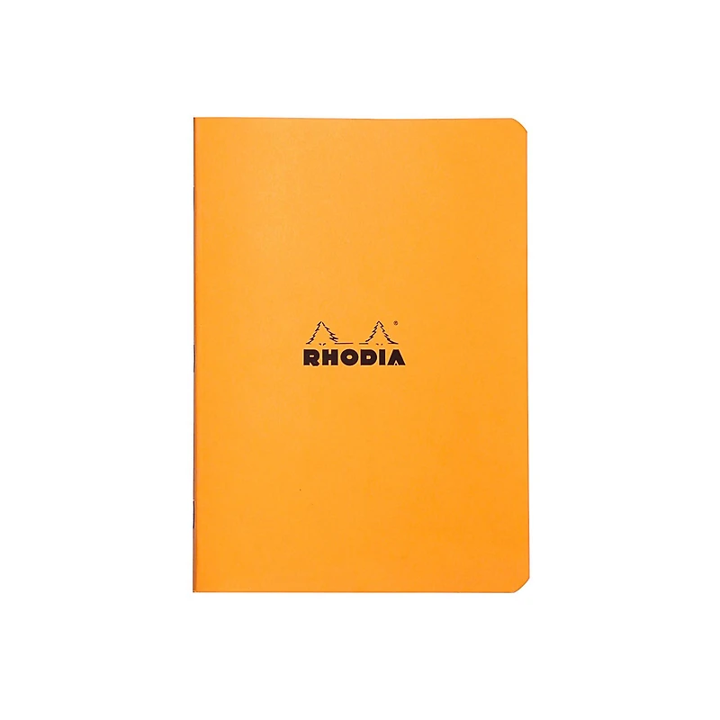 Rhodia® Orange Side Stapled Lined Notebook, 6" x 8.25"
