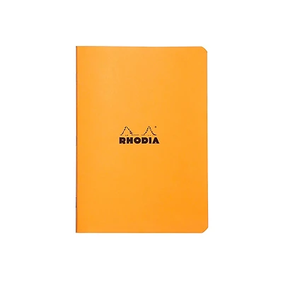 Rhodia® Orange Side Stapled Lined Notebook, 6" x 8.25"