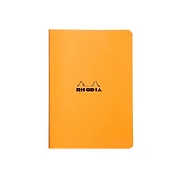 Rhodia® Orange Side Stapled Lined Notebook, 6" x 8.25"