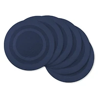 DII® Nautical Blue Round Double Frame Placemats, 6ct.