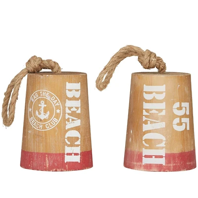 7.6" Brown Buoy Sculpture Set