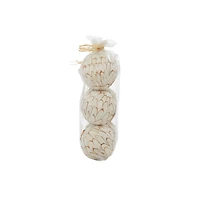 4" Natural Dried Floral Sola Ball Vase Filler Set