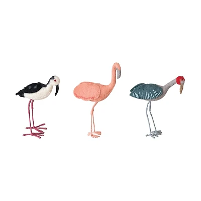 Hello Honey® 3 Pack 7" Waterfowl Figurine Wool Felt Figurines