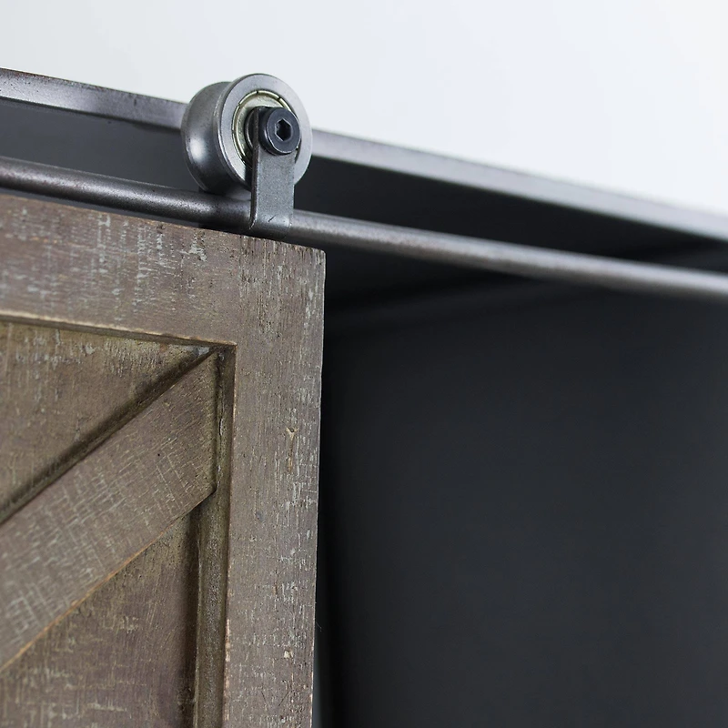 Rustic Sliding Barn Door Coat & Towel Rack