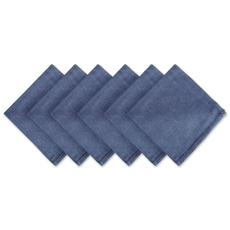 DII® Embroidered Denim Cloth Dinner Napkins, 6ct.