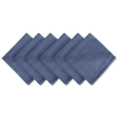 DII® Embroidered Denim Cloth Dinner Napkins, 6ct.