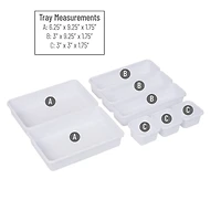 Mind Reader White Drawer Organizer Set