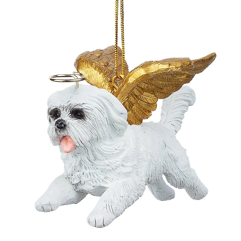 Design Toscano Honor the Pooch Maltese Angel Ornament