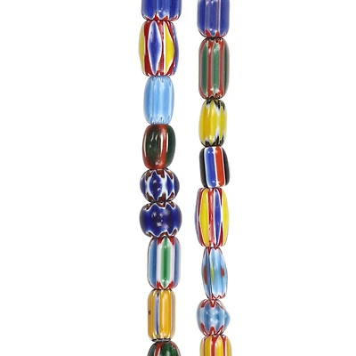 Multicolor Geo Print Lamp Work Glass Mixed Beads by Bead Landing®
