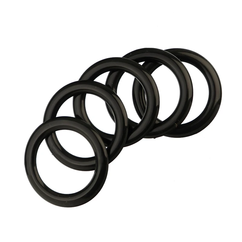 2" Black Plastic Cabone Rings, 5ct. by Loops & Threads®