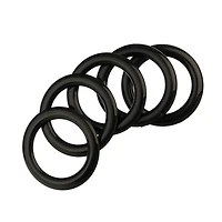 2" Black Plastic Cabone Rings, 5ct. by Loops & Threads®