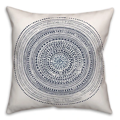 Circle and Dash Pattern 18" x 18" Indoor / Outdoor Pillow