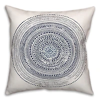 Circle and Dash Pattern 18" x 18" Indoor / Outdoor Pillow