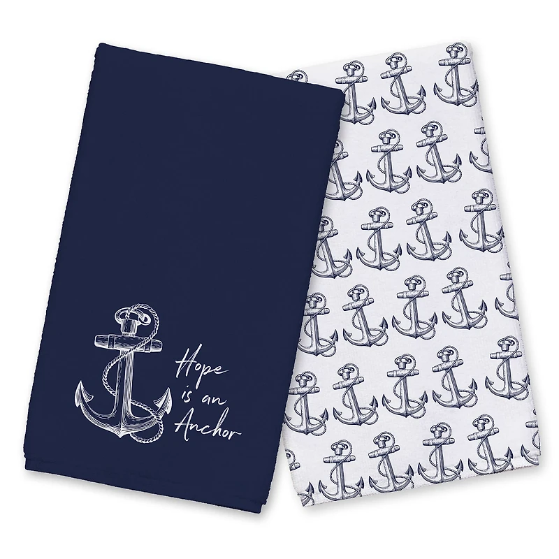 Hope Anchor Hand Towel Set