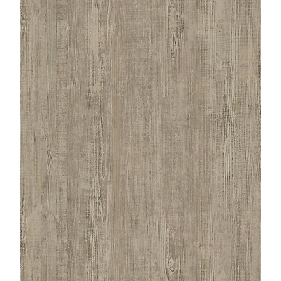 RoomMates Taupe Dimensional Natural Wood Peel & Stick Wallpaper