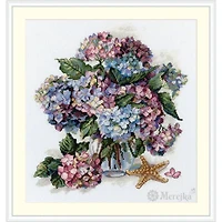 Merejka Hydrangea Counted Cross Stitch Kit