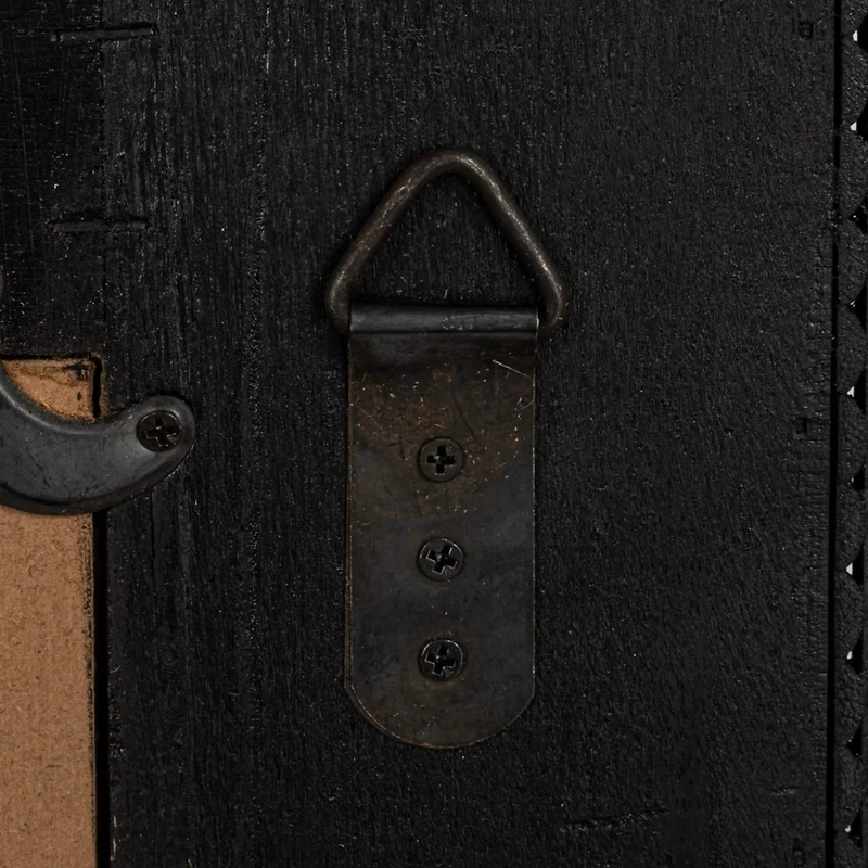 Hello Honey® 28" Black Bamboo Square Wall Mirror