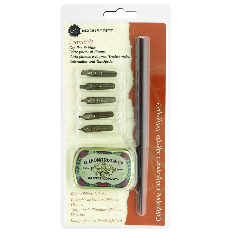 Manuscript Calligraphy Oblique Dip Pen & Nibs Set