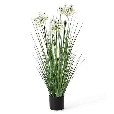 Glitzhome® 3.25ft. Faux Onion Grass Plant in Pot